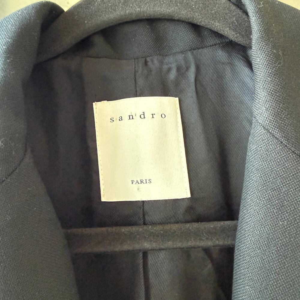 Sandro Oversized Wool Blend Blazer Jacket - Picture 6 of 6